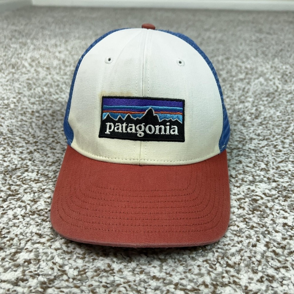 Patagonia Hat‎ Cap Snap Back Mens One Size Blue Red Trucker Mesh Hiking Outdoor